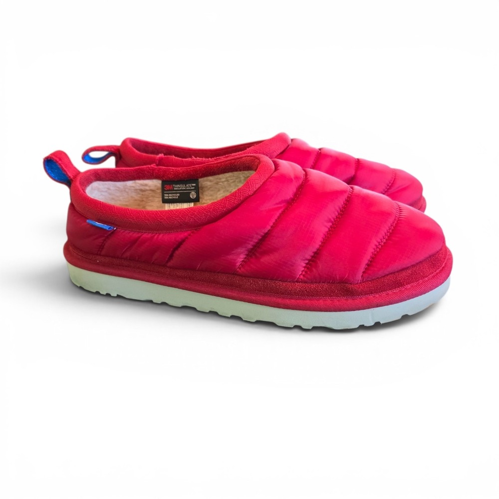 UGG Tasman LTA Red Quilted Puffer Slippers 3M Thinsulate Mens Size 11 SN 1127735